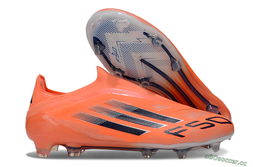 Unisex Adidas F50 Elite Laceless FG Firm Ground Low-Tops Football Boots - Red/Black/Silver 2