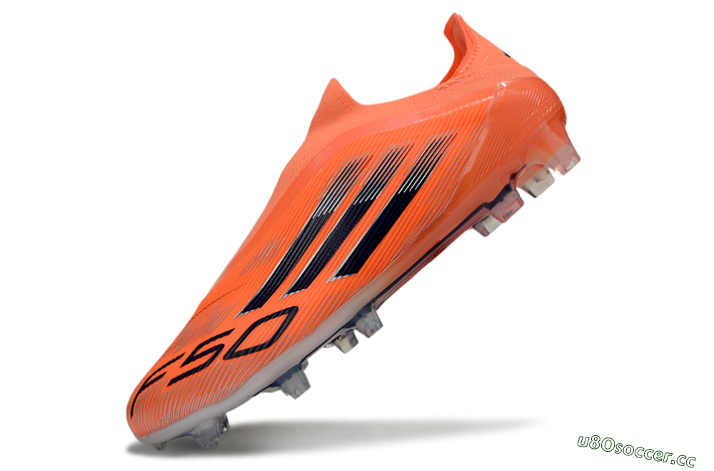 Unisex Adidas F50 Elite Laceless FG Firm Ground Low-Tops Football Boots - Red/Black/Silver 5