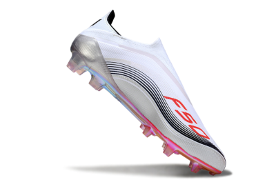 Unisex Messi x Adidas F50 Elite FG Firm Ground Low-Tops Football Boots - White/Silver/Red