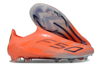 Unisex Adidas F50 Elite Laceless FG Firm Ground Low-Tops Football Boots - Red/Black/Silver