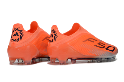 Unisex Adidas F50 Elite Laceless FG Firm Ground Low-Tops Football Boots - Red/Black/Silver