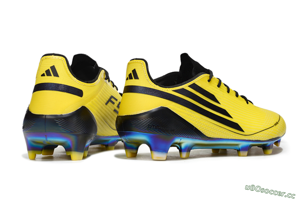 Unisex Adidas F50 Elite FG Firm Ground Low-Tops Football Boots - Yellow/Black/Gold 6