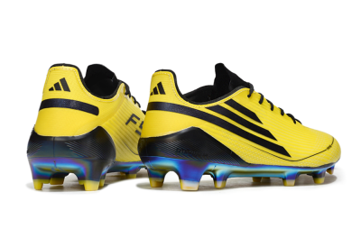 Unisex Adidas F50 Elite FG Firm Ground Low-Tops Football Boots - Yellow/Black/Gold