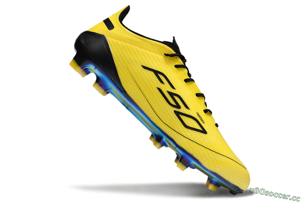 Unisex Adidas F50 Elite FG Firm Ground Low-Tops Football Boots - Yellow/Black/Gold 4