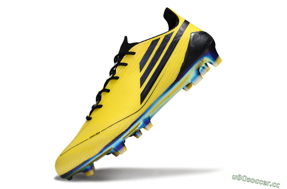 Unisex Adidas F50 Elite FG Firm Ground Low-Tops Football Boots - Yellow/Black/Gold 5