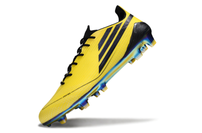 Unisex Adidas F50 Elite FG Firm Ground Low-Tops Football Boots - Yellow/Black/Gold