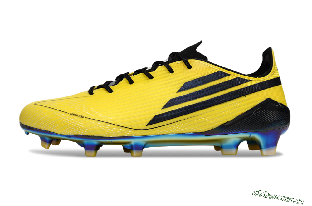 Unisex Adidas F50 Elite FG Firm Ground Low-Tops Football Boots - Yellow/Black/Gold 0