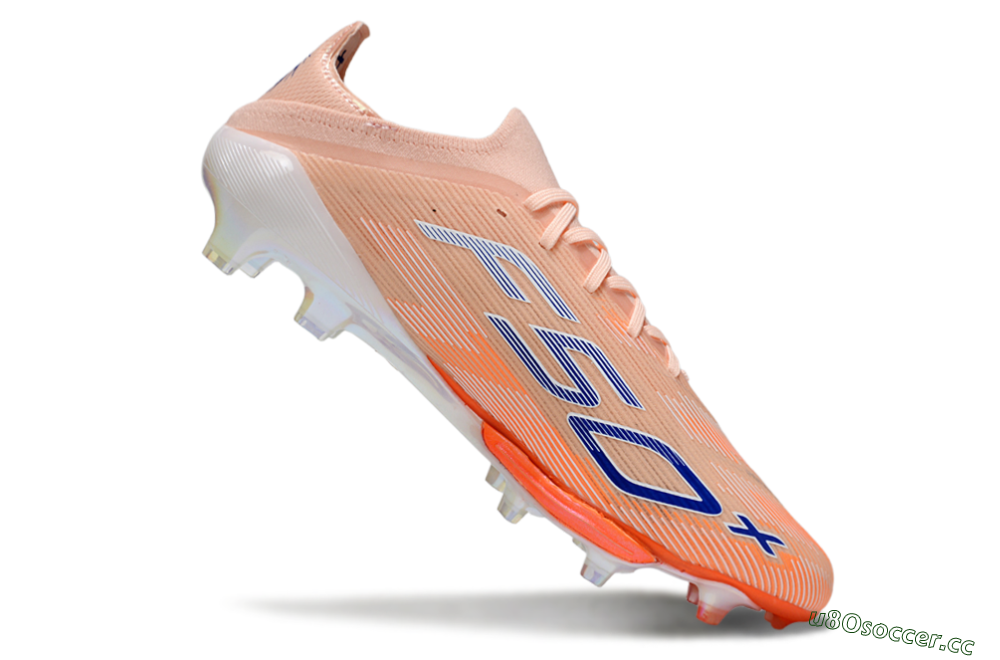 Men's Adidas F50+ Elite Lightstrike Pro FG Firm Ground Low-Tops Football Boots - Pink/Orange/White 4