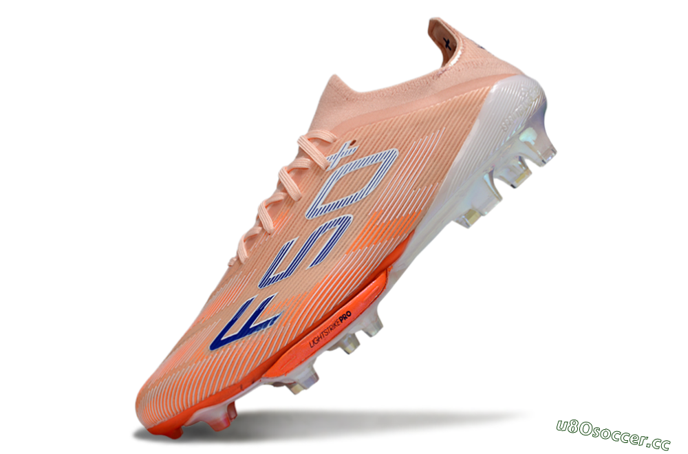 Men's Adidas F50+ Elite Lightstrike Pro FG Firm Ground Low-Tops Football Boots - Pink/Orange/White 5