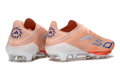 Men's Adidas F50+ Elite Lightstrike Pro FG Firm Ground Low-Tops Football Boots - Pink/Orange/White