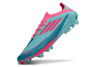 Men's Messi x Adidas F50+ Elite Lightstrike Pro FG Firm Ground Low-Tops Football Boots - Jade/Pink
