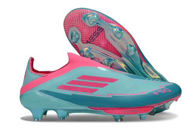 Men's Messi x Adidas F50+ Elite Lightstrike Pro FG Firm Ground Low-Tops Football Boots - Jade/Pink