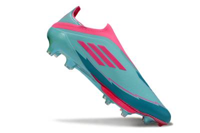 Men's Messi x Adidas F50+ Elite Lightstrike Pro Laceless FG Firm Ground Low-Tops Football Boots - Jade/Pink
