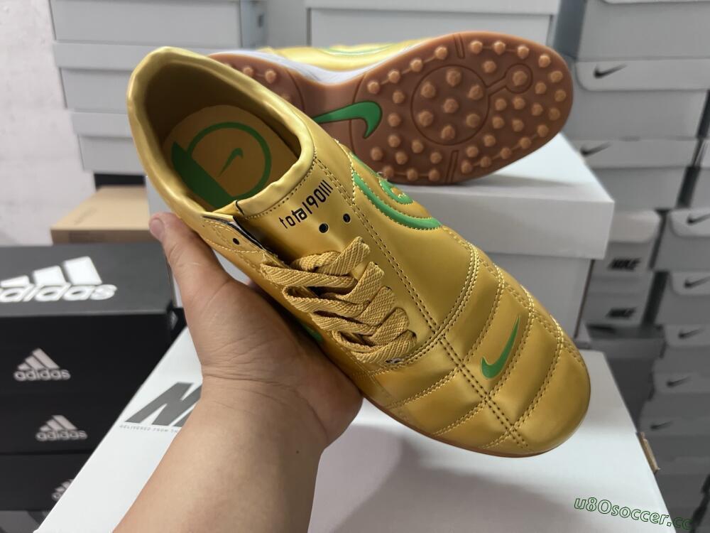 Unisex Nike Total 90 II TF Artificial Turf Low-Tops Football Shoes - Gold/Yellow/White