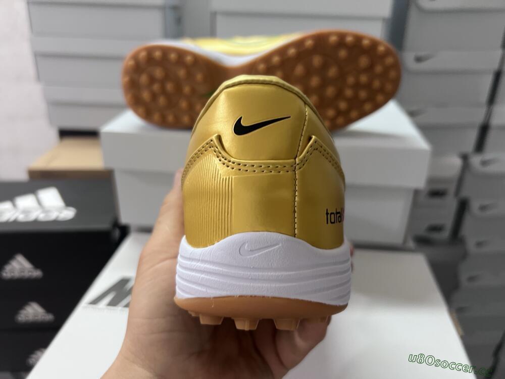 Unisex Nike Total 90 II TF Artificial Turf Low-Tops Football Shoes - Gold/Yellow/White