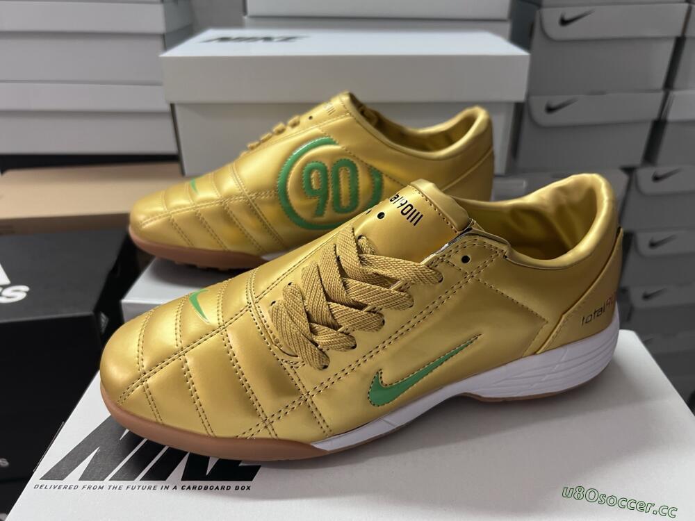 Unisex Nike Total 90 II TF Artificial Turf Low-Tops Football Shoes - Gold/Yellow/White