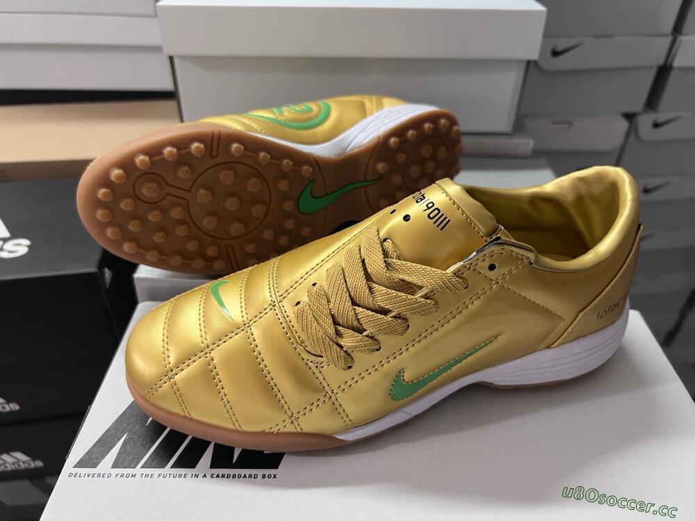 Unisex Nike Total 90 II TF Artificial Turf Low-Tops Football Shoes - Gold/Yellow/White