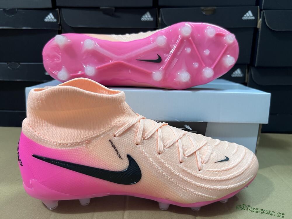 Men's Nike Phantom Luna Elite AG Artificial Grass High-Tops Football Boots - Pink/Black