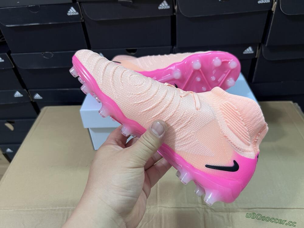 Men's Nike Phantom Luna Elite AG Artificial Grass High-Tops Football Boots - Pink/Black