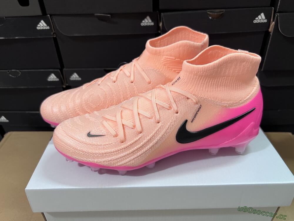 Men's Nike Phantom Luna Elite AG Artificial Grass High-Tops Football Boots - Pink/Black