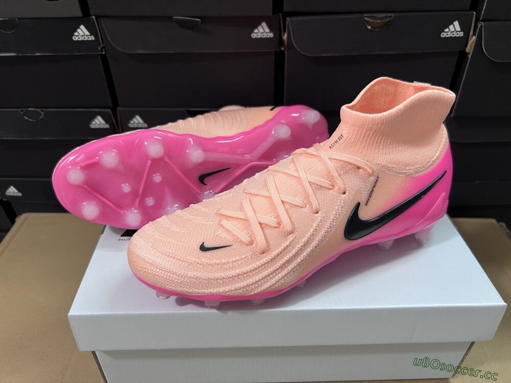 Men's Nike Phantom Luna Elite AG Artificial Grass High-Tops Football Boots - Pink/Black