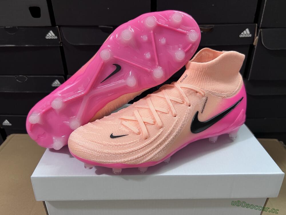 Men's Nike Phantom Luna Elite AG Artificial Grass High-Tops Football Boots - Pink/Black