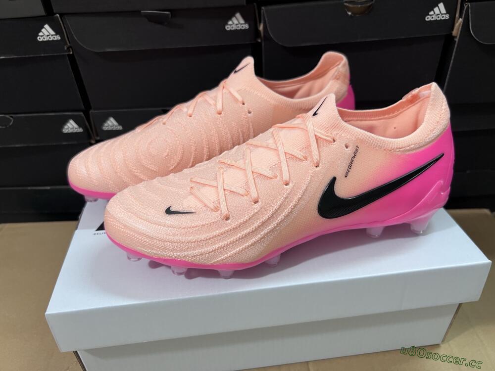 Men's Nike Phantom GX 2 Elite AG Artificial Grass Low-Tops Football Boots - Pink/Black