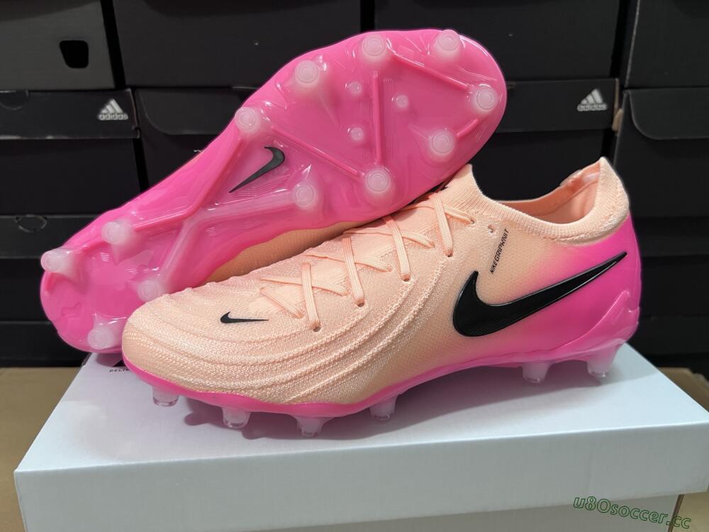 Men's Nike Phantom GX 2 Elite AG Artificial Grass Low-Tops Football Boots - Pink/Black