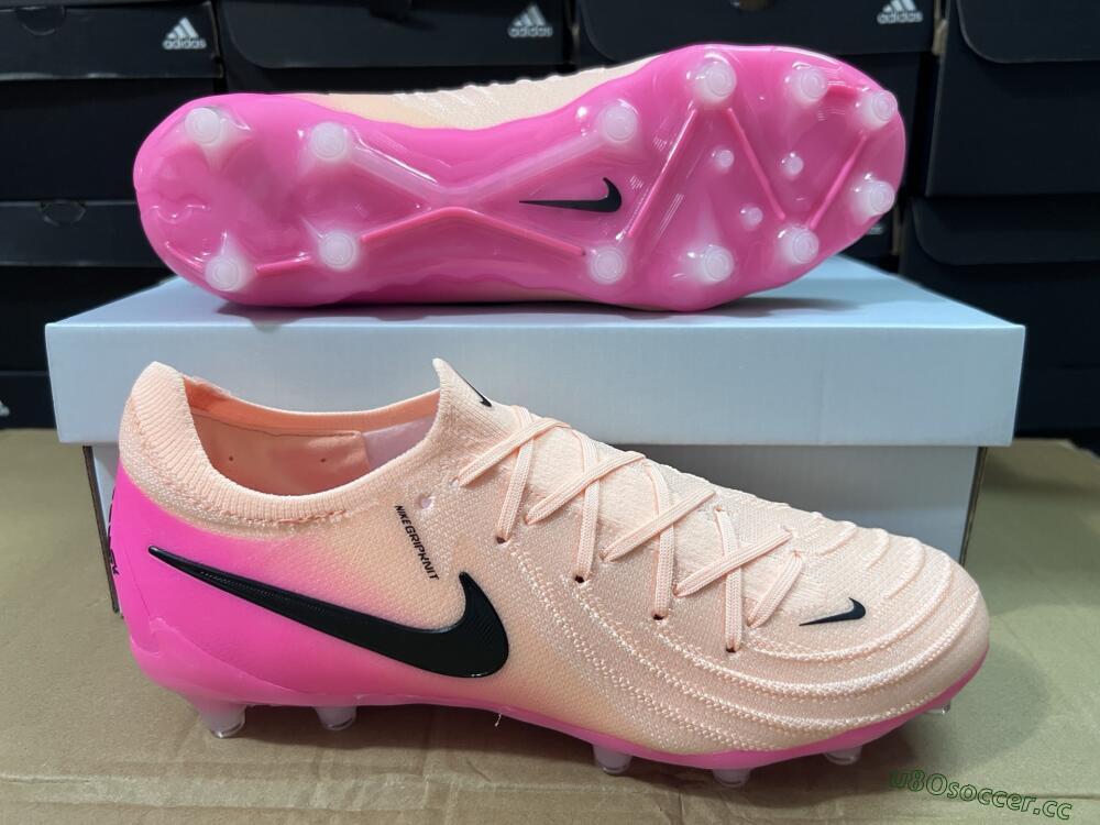 Men's Nike Phantom GX 2 Elite AG Artificial Grass Low-Tops Football Boots - Pink/Black