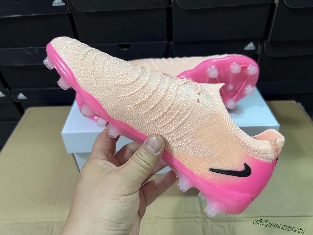 Men's Nike Phantom GX 2 Elite AG Artificial Grass Low-Tops Football Boots - Pink/Black