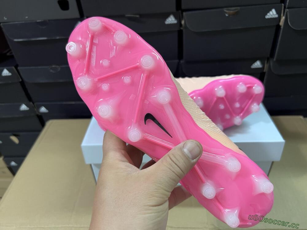 Men's Nike Phantom GX 2 Elite AG Artificial Grass Low-Tops Football Boots - Pink/Black