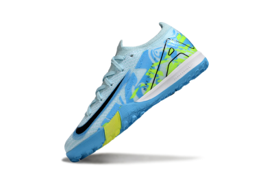 Kids Nike Air Zoom Mercurial Vapor 16 Elite TF Artificial Turf Low-Tops Football Shoes - Blue/Black/Yellow