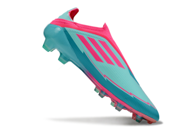 Unisex Messi x Adidas F50 Elite Laceless FG Firm Ground Low-Tops Football Boots - Green/Pink/White