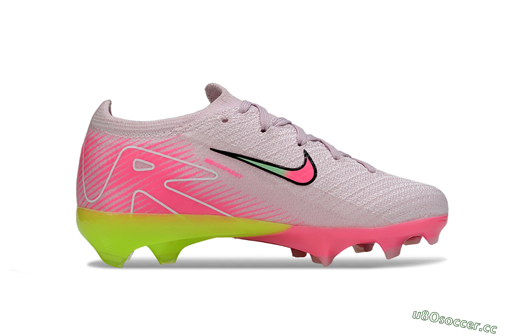 Kids Nike Air Zoom Mercurial Vapor 16 Elite FG Firm Ground Low-Tops Football Boots - Pink/White/Black 5