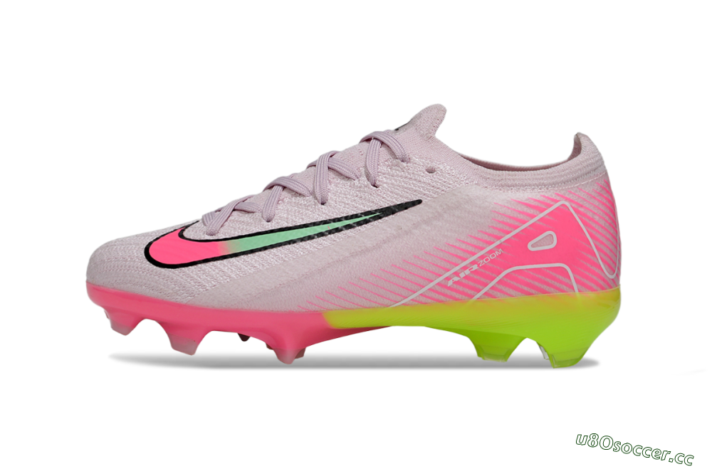 Kids Nike Air Zoom Mercurial Vapor 16 Elite FG Firm Ground Low-Tops Football Boots - Pink/White/Black 2