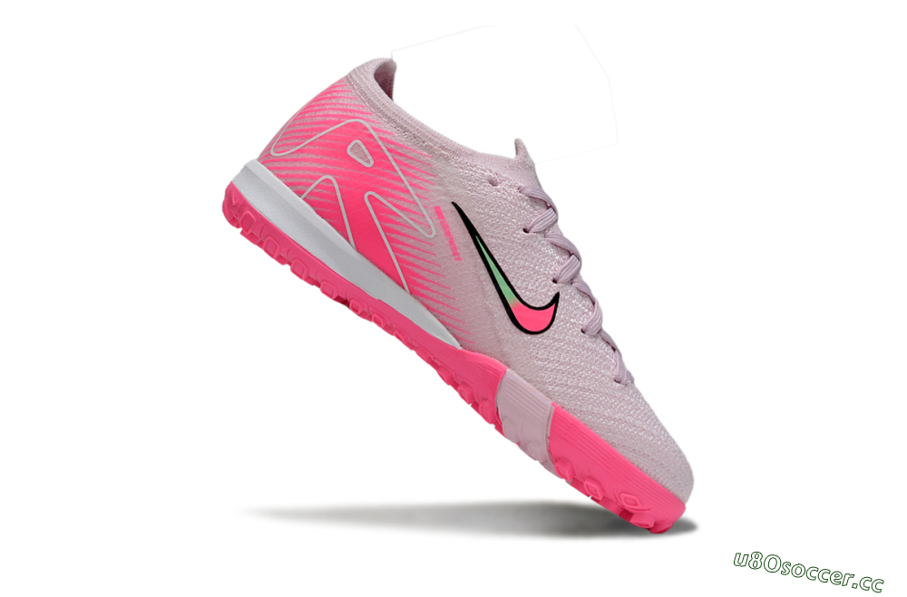 Kids Nike Air Zoom Mercurial Vapor 16 Elite TF Artificial Turf Low-Tops Football Shoes - Pink/White/Black 4