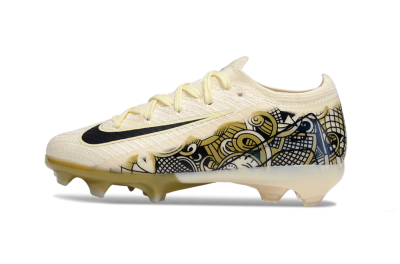 Kids Nike Air Zoom Mercurial Vapor 16 Elite FG Firm Ground Low-Tops Football Boots - Beige/Black/Brown