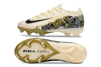 Kids Nike Air Zoom Mercurial Vapor 16 Elite FG Firm Ground Low-Tops Football Boots - Beige/Black/Brown