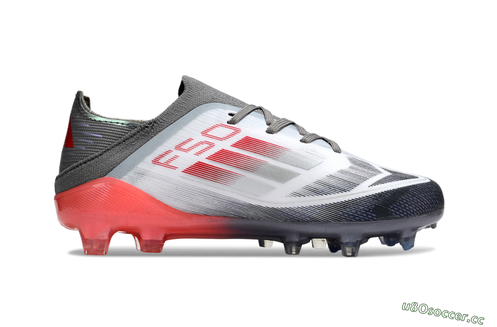 Kids Adidas F50 Elite FG Firm Ground Low-Tops Football Boots - White/Silver/Red 5