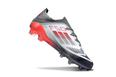 Kids Adidas F50 Elite FG Firm Ground Low-Tops Football Boots - White/Silver/Red