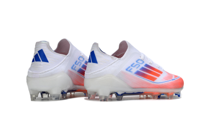 Kids Adidas F50 Elite FG Firm Ground Low-Tops Football Boots - White/Red/Blue