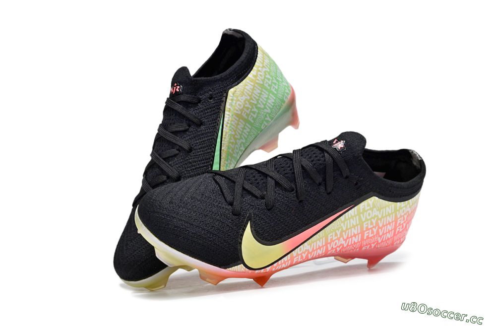 Kids Nike Air Zoom Mercurial Vapor 16 Elite FG Firm Ground Low-Tops Football Boots - Black/Pink/Yellow 0