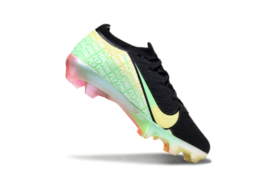 Kids Nike Air Zoom Mercurial Vapor 16 Elite FG Firm Ground Low-Tops Football Boots - Black/Pink/Yellow