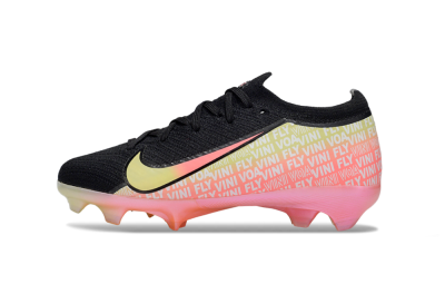 Kids Nike Air Zoom Mercurial Vapor 16 Elite FG Firm Ground Low-Tops Football Boots - Black/Pink/Yellow