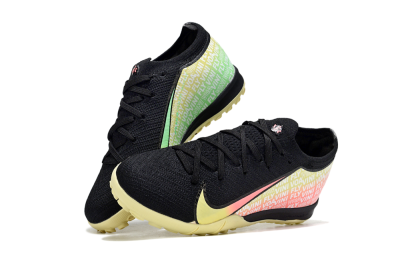 Kids Nike Air Zoom Mercurial Vapor 16 Elite TF Artificial Turf Low-Tops Football Shoes - Black/Pink/Yellow