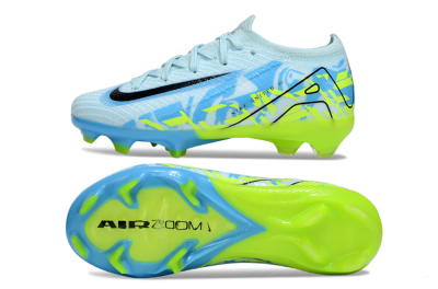 Kids Nike Air Zoom Mercurial Vapor 16 Elite FG Firm Ground Low-Tops Football Boots - Jade/Blue/Yellow