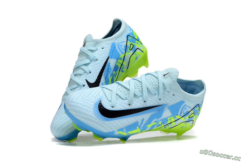 Kids Nike Air Zoom Mercurial Vapor 16 Elite FG Firm Ground Low-Tops Football Boots - Jade/Blue/Yellow 0
