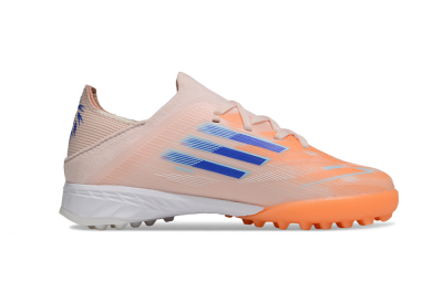 Kids Adidas F50 Elite TF Artificial Turf Low-Tops Football Shoes - Pink/Blue/White