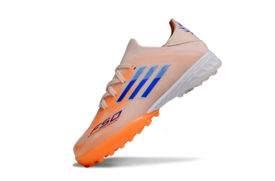 Kids Adidas F50 Elite TF Artificial Turf Low-Tops Football Shoes - Pink/Blue/White