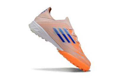 Kids Adidas F50 Elite TF Artificial Turf Low-Tops Football Shoes - Pink/Blue/White